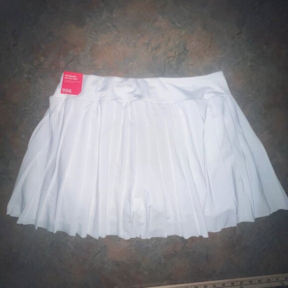 DSG Womens Performance Mid-Rise‎ Skort With Built-In Short White XL - Picture 2 of 9